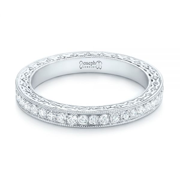  Platinum Platinum Custom Eternity Diamond Wedding Band - Flat View -  103304