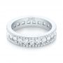 14k White Gold Custom Eternity Diamond Wedding Band - Flat View -  103479 - Thumbnail