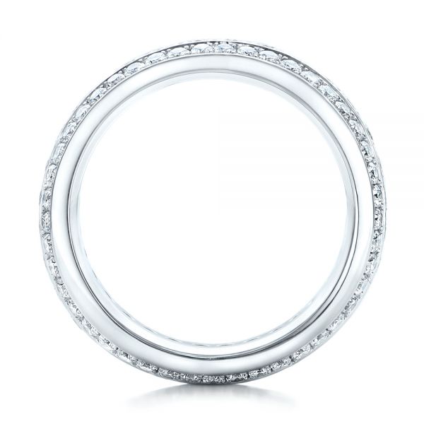  Platinum Custom Eternity Diamond Wedding Band - Front View -  102058