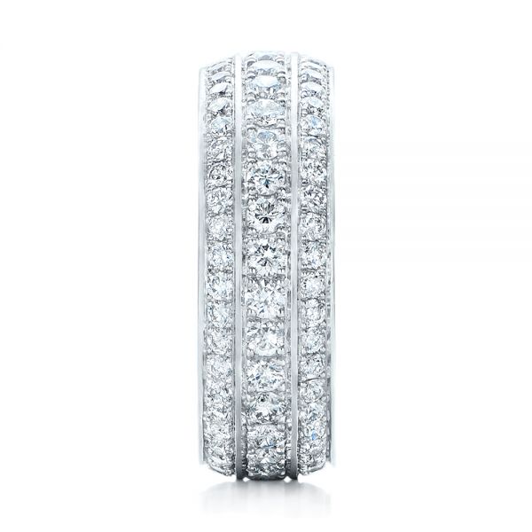  Platinum Custom Eternity Diamond Wedding Band - Side View -  102058