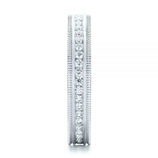  Platinum Platinum Custom Eternity Diamond Wedding Band - Side View -  102280