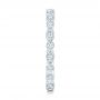 18k White Gold Custom Eternity Diamond Wedding Band - Side View -  102754 - Thumbnail