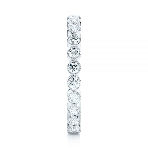  Platinum Platinum Custom Eternity Diamond Wedding Band - Side View -  103152