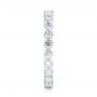 14k White Gold Custom Eternity Diamond Wedding Band - Side View -  103152 - Thumbnail
