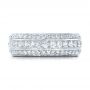  Platinum Custom Eternity Diamond Wedding Band - Top View -  102058 - Thumbnail