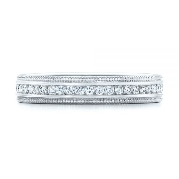  Platinum Platinum Custom Eternity Diamond Wedding Band - Top View -  102280