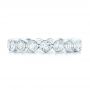 14k White Gold Custom Eternity Diamond Wedding Band - Top View -  102791 - Thumbnail