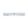 14k White Gold Custom Eternity Diamond Wedding Band - Top View -  103152 - Thumbnail