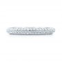 14k White Gold Custom Eternity Diamond Wedding Band - Top View -  103337 - Thumbnail