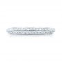 14k White Gold Custom Eternity Diamond Wedding Band - Top View -  103337 - Thumbnail