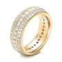 14k Yellow Gold 14k Yellow Gold Custom Eternity Diamond Wedding Band - Three-Quarter View -  102058 - Thumbnail