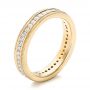 18k Yellow Gold 18k Yellow Gold Custom Eternity Diamond Wedding Band - Three-Quarter View -  102280 - Thumbnail