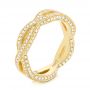 18k Yellow Gold Custom Eternity Diamond Wedding Band - Three-Quarter View -  103587 - Thumbnail