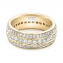 18k Yellow Gold 18k Yellow Gold Custom Eternity Diamond Wedding Band - Flat View -  102058 - Thumbnail