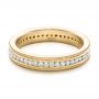 18k Yellow Gold 18k Yellow Gold Custom Eternity Diamond Wedding Band - Flat View -  102280 - Thumbnail