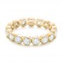 18k Yellow Gold 18k Yellow Gold Custom Eternity Diamond Wedding Band - Flat View -  102791 - Thumbnail