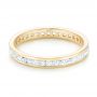 18k Yellow Gold Custom Eternity Diamond Wedding Band - Flat View -  102997 - Thumbnail