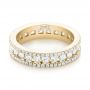 18k Yellow Gold 18k Yellow Gold Custom Eternity Diamond Wedding Band - Flat View -  103479 - Thumbnail
