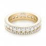 18k Yellow Gold 18k Yellow Gold Custom Eternity Diamond Wedding Band - Flat View -  103479 - Thumbnail