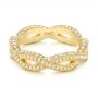 18k Yellow Gold Custom Eternity Diamond Wedding Band - Flat View -  103587 - Thumbnail