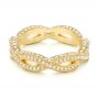18k Yellow Gold Custom Eternity Diamond Wedding Band - Flat View -  103587 - Thumbnail