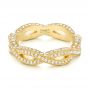 14k Yellow Gold 14k Yellow Gold Custom Eternity Diamond Wedding Band - Flat View -  103587 - Thumbnail