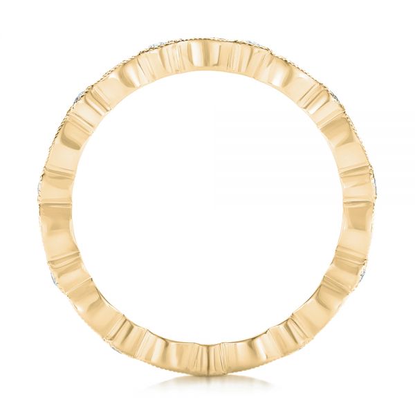 14k Yellow Gold 14k Yellow Gold Custom Eternity Diamond Wedding Band - Front View - 102754