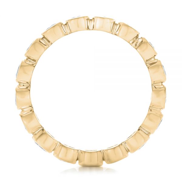 18k Yellow Gold 18k Yellow Gold Custom Eternity Diamond Wedding Band - Front View - 102791