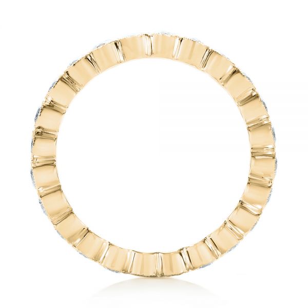 18k Yellow Gold 18k Yellow Gold Custom Eternity Diamond Wedding Band - Front View - 103152