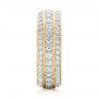 18k Yellow Gold 18k Yellow Gold Custom Eternity Diamond Wedding Band - Side View -  102058 - Thumbnail
