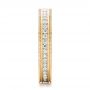 14k Yellow Gold Custom Eternity Diamond Wedding Band - Side View -  102280 - Thumbnail