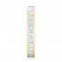 18k Yellow Gold 18k Yellow Gold Custom Eternity Diamond Wedding Band - Side View -  102734 - Thumbnail