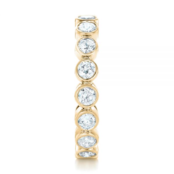 18k Yellow Gold 18k Yellow Gold Custom Eternity Diamond Wedding Band - Side View - 102791