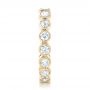 18k Yellow Gold 18k Yellow Gold Custom Eternity Diamond Wedding Band - Side View -  102791 - Thumbnail