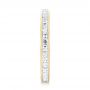 18k Yellow Gold Custom Eternity Diamond Wedding Band - Side View -  102997 - Thumbnail