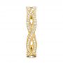18k Yellow Gold Custom Eternity Diamond Wedding Band - Side View -  103587 - Thumbnail