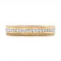 14k Yellow Gold Custom Eternity Diamond Wedding Band - Top View -  102280 - Thumbnail