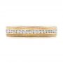 14k Yellow Gold Custom Eternity Diamond Wedding Band - Top View -  102280 - Thumbnail