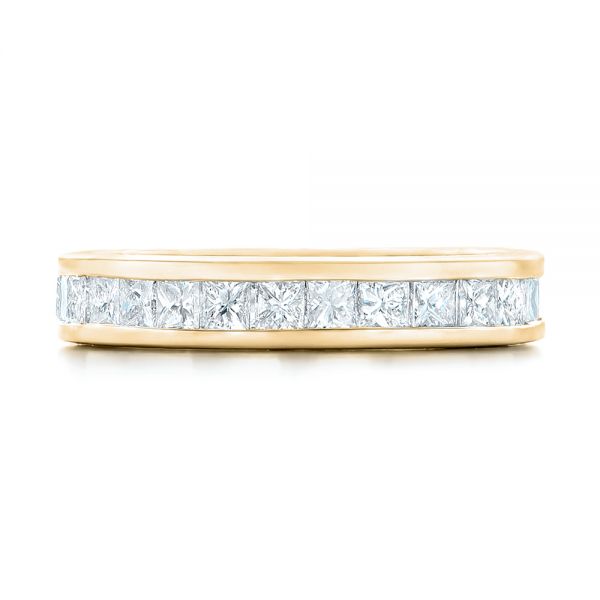 18k Yellow Gold 18k Yellow Gold Custom Eternity Diamond Wedding Band - Top View -  102734