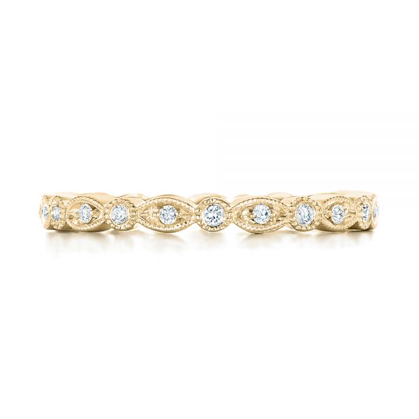 18k Yellow Gold 18k Yellow Gold Custom Eternity Diamond Wedding Band - Top View -  102754