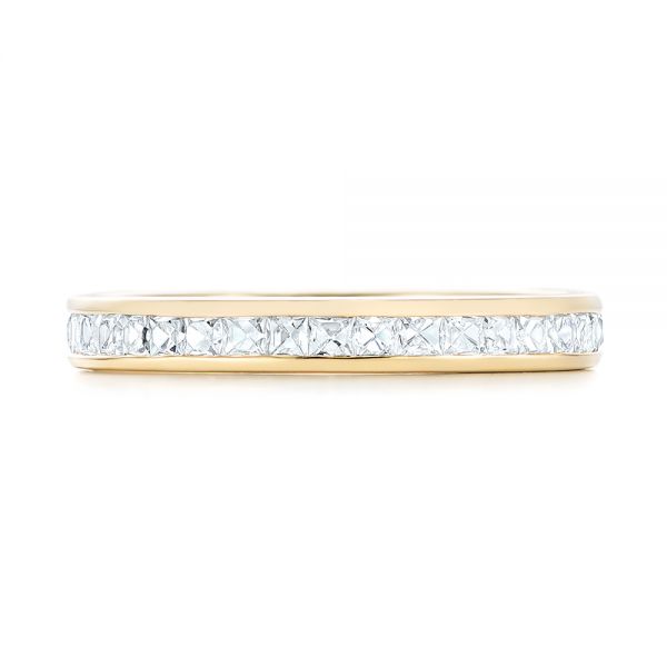 14k Yellow Gold 14k Yellow Gold Custom Eternity Diamond Wedding Band - Top View -  102997