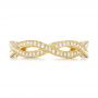 18k Yellow Gold Custom Eternity Diamond Wedding Band - Top View -  103587 - Thumbnail