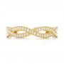 18k Yellow Gold Custom Eternity Diamond Wedding Band - Top View -  103587 - Thumbnail