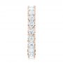 18k Rose Gold 18k Rose Gold Custom Eternity Princess Cut Diamond Wedding Band - Side View -  102447 - Thumbnail