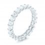 14k White Gold 14k White Gold Custom Eternity Princess Cut Diamond Wedding Band - Three-Quarter View -  102447 - Thumbnail