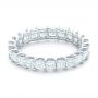 18k White Gold 18k White Gold Custom Eternity Princess Cut Diamond Wedding Band - Flat View -  102447 - Thumbnail