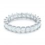 14k White Gold 14k White Gold Custom Eternity Princess Cut Diamond Wedding Band - Flat View -  102447 - Thumbnail