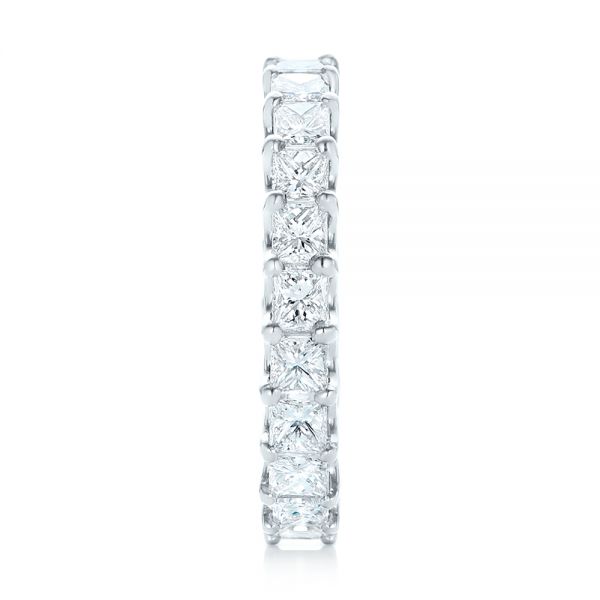  Platinum Custom Eternity Princess Cut Diamond Wedding Band - Side View -  102447