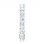 14k White Gold 14k White Gold Custom Eternity Princess Cut Diamond Wedding Band - Side View -  102447 - Thumbnail