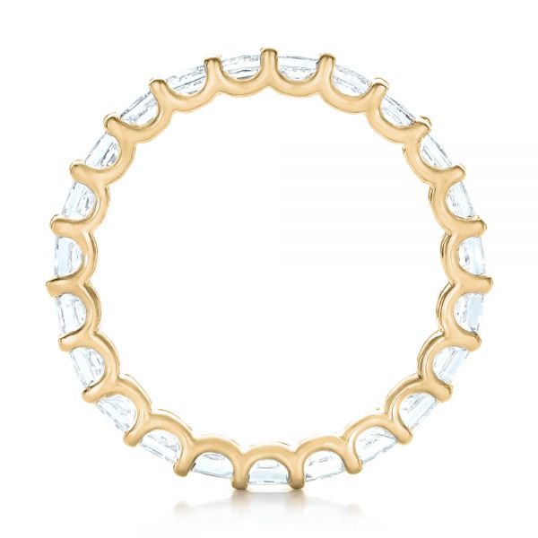 14k Yellow Gold 14k Yellow Gold Custom Eternity Princess Cut Diamond Wedding Band - Front View - 102447